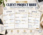 Preview of Multi-Page Client Project Brief digital Canva worksheet template