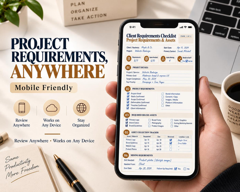 Multi-Page Client Requirements Checklist — image 8 of 10