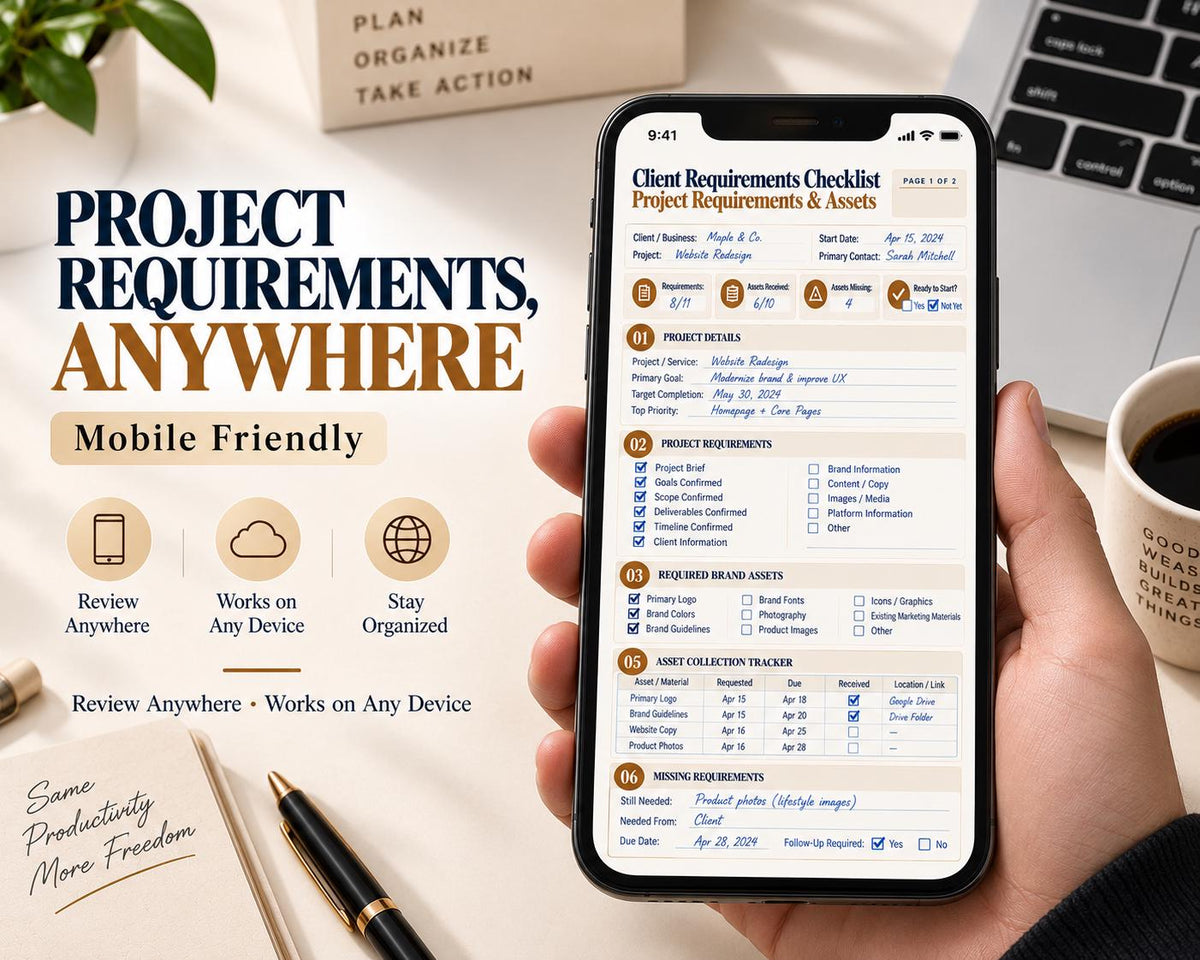 Multi-Page Client Requirements Checklist — image 8 of 10