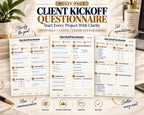 Preview of Multi-Page Client Kickoff Questionnaire digital Canva worksheet template