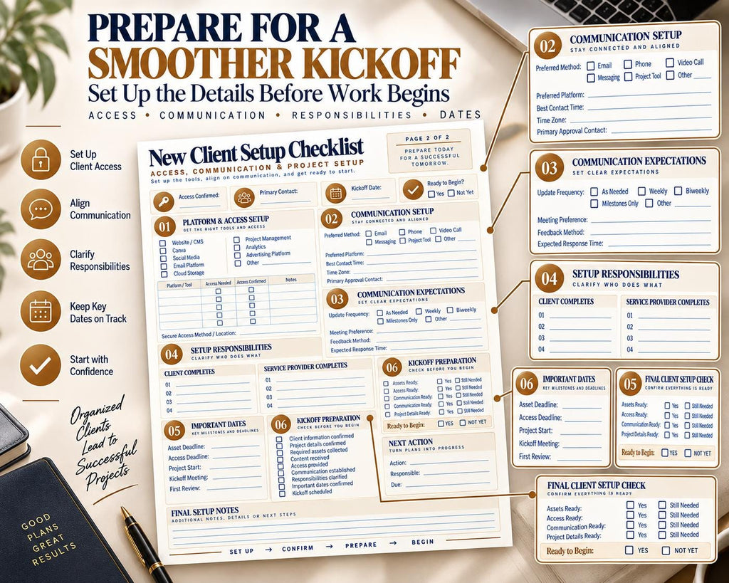 Multi-Page New Client Setup Checklist — image 4 of 10
