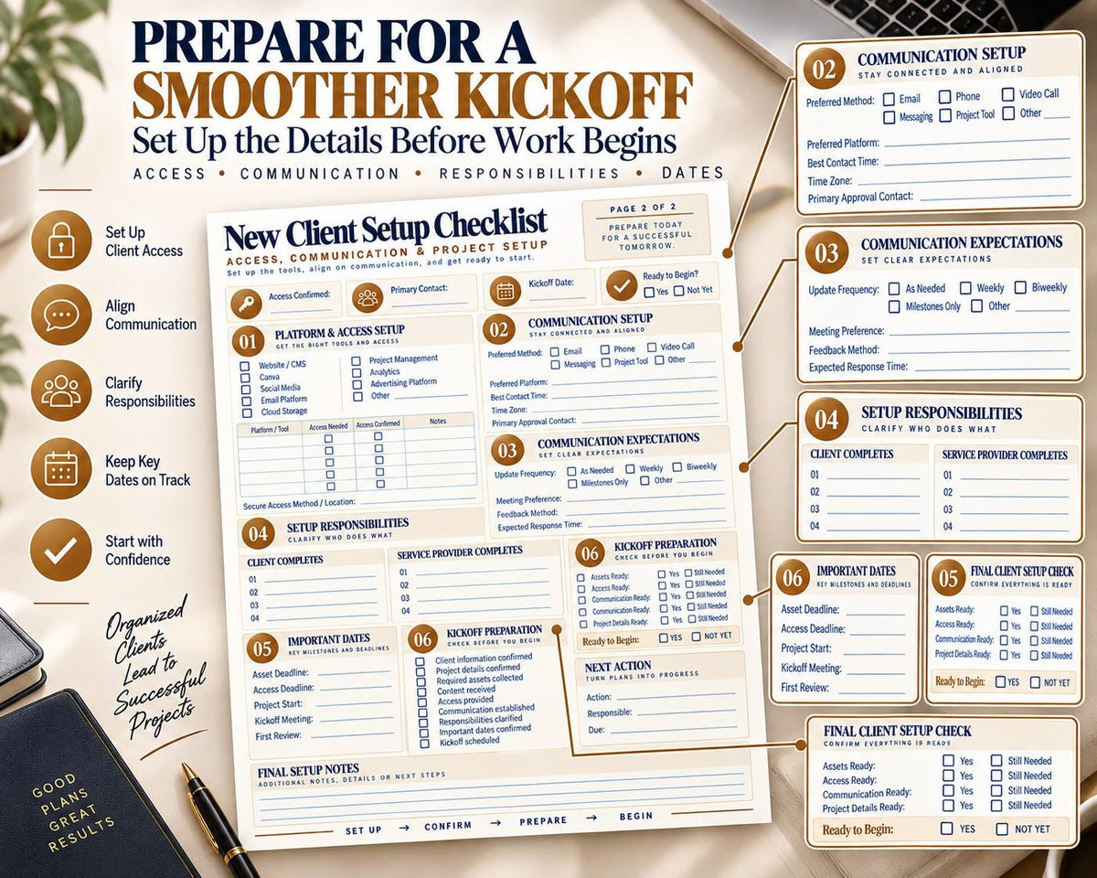 Multi-Page New Client Setup Checklist — image 4 of 10