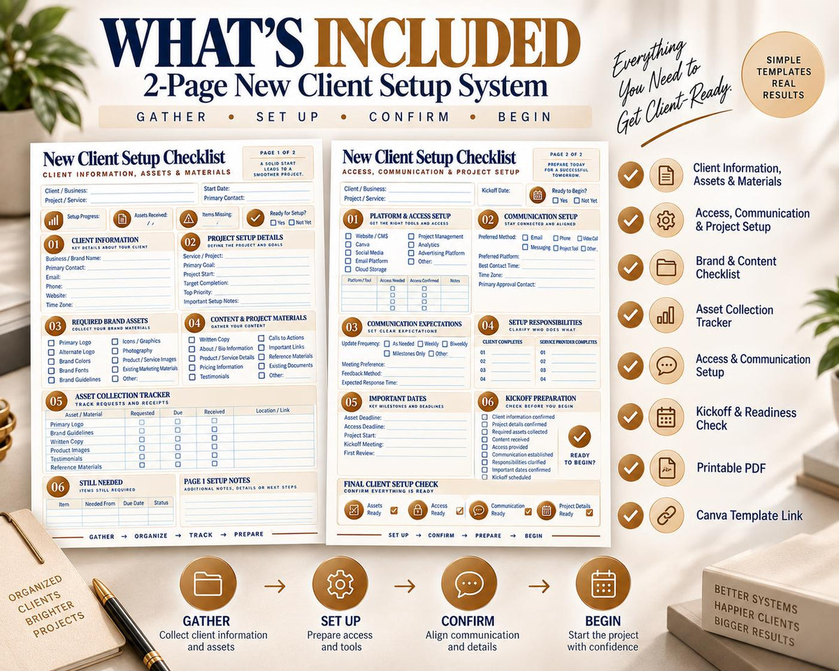Multi-Page New Client Setup Checklist — image 10 of 10
