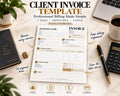 Preview of Client Invoice Template digital Canva worksheet template