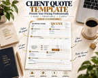 Preview of Client Quote Template digital Canva worksheet template