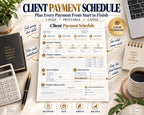 Preview of Client Payment Schedule digital Canva worksheet template