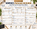 Preview of Multi-Page Service Package Builder digital Canva worksheet template