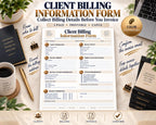 Preview of Client Billing Information Form digital Canva worksheet template
