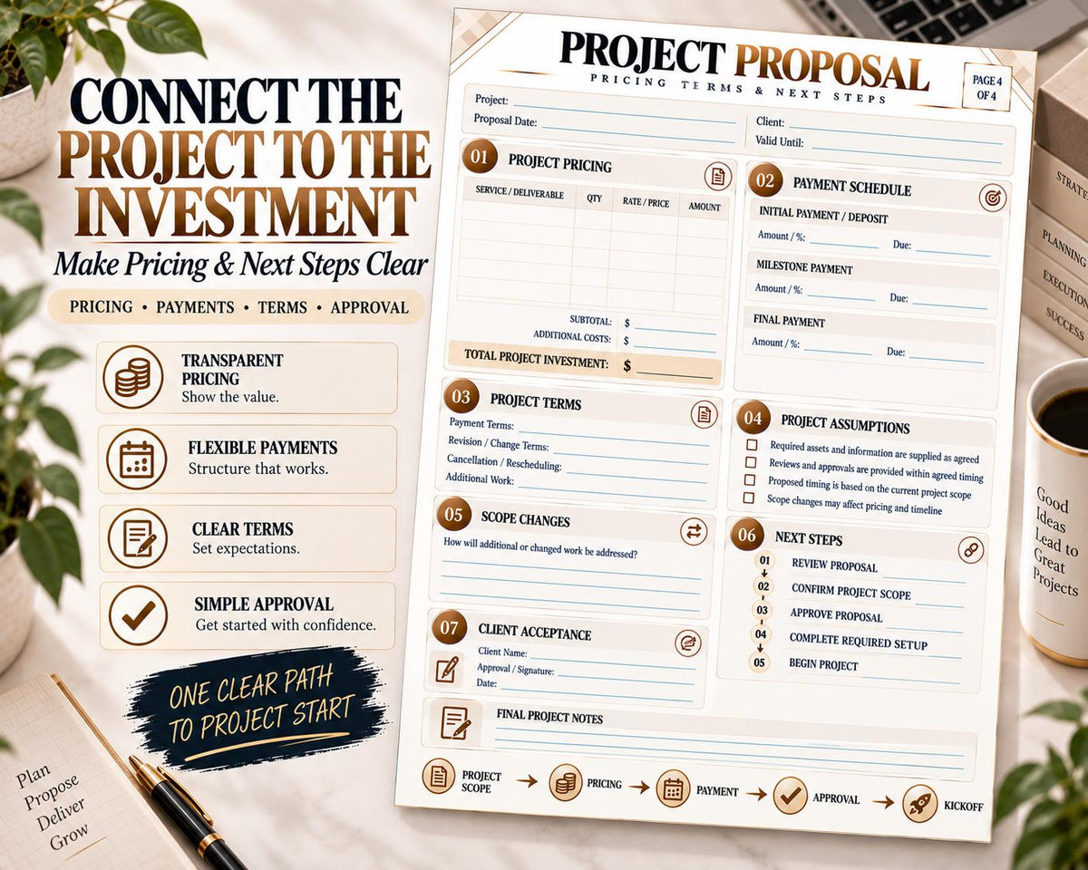 Multi-Page Project Proposal Template — image 6 of 10
