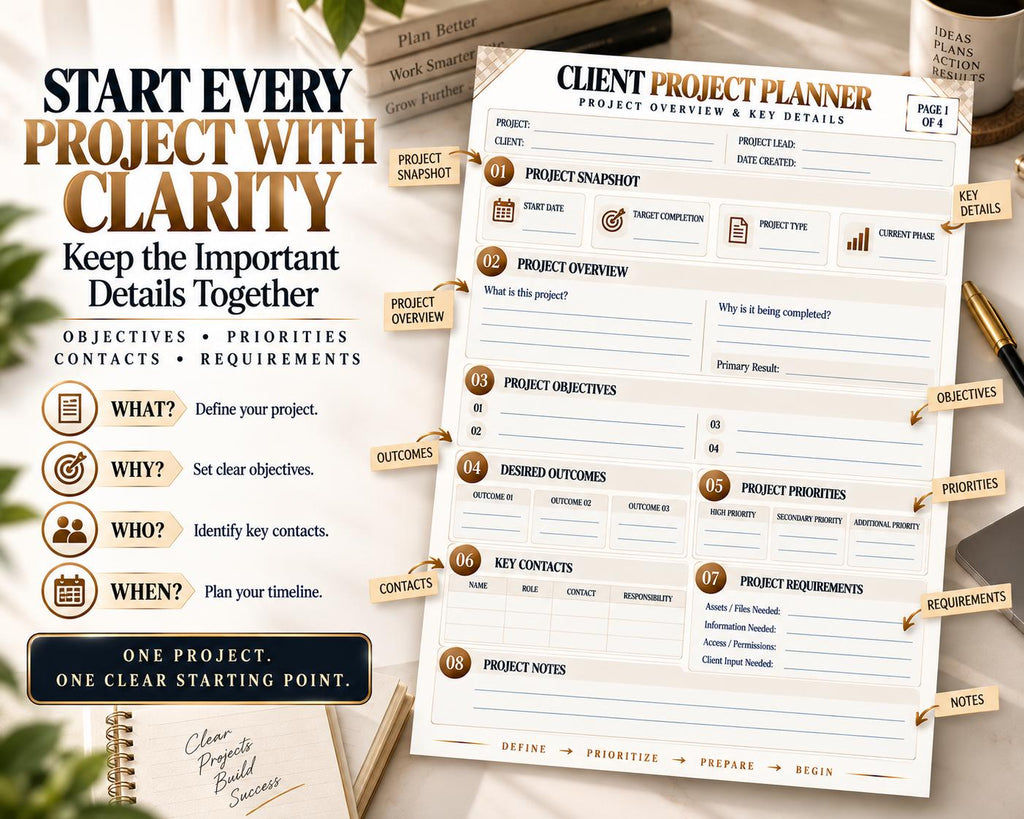Multi-Page Client Project Planner — image 3 of 10