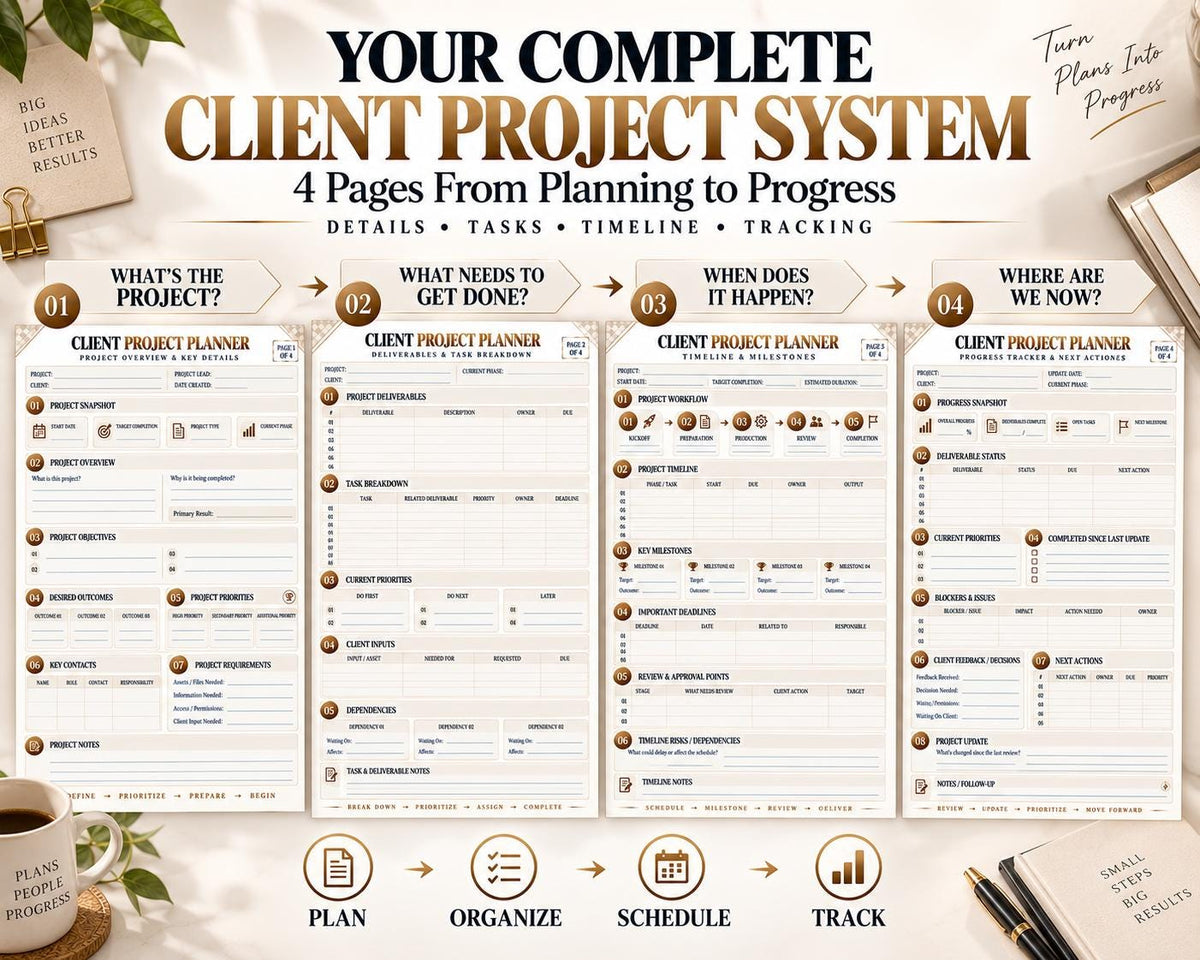 Multi-Page Client Project Planner — image 2 of 10