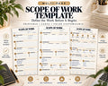 Preview of Multi-Page Scope of Work Template digital Canva worksheet template