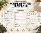 Preview of Multi-Page Scope of Work Template digital Canva worksheet template