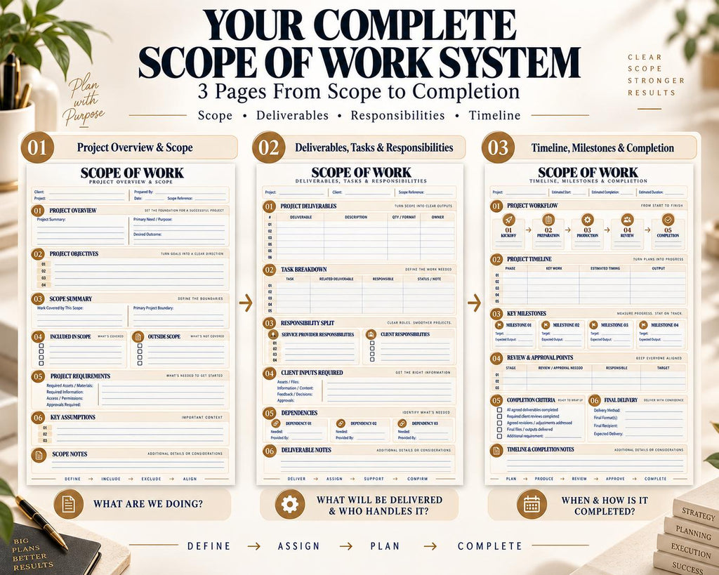 Multi-Page Scope of Work Template — image 2 of 10