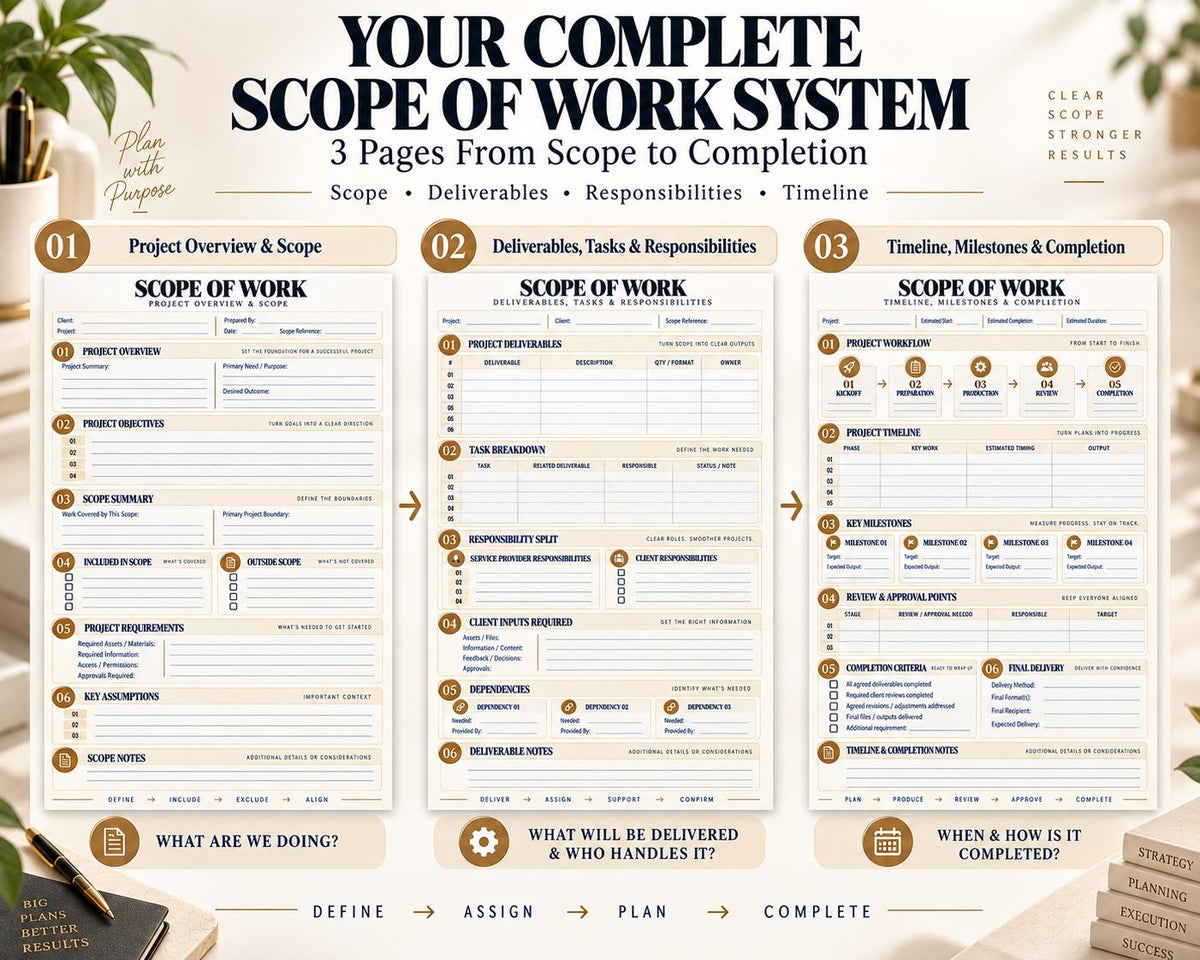 Multi-Page Scope of Work Template — image 2 of 10