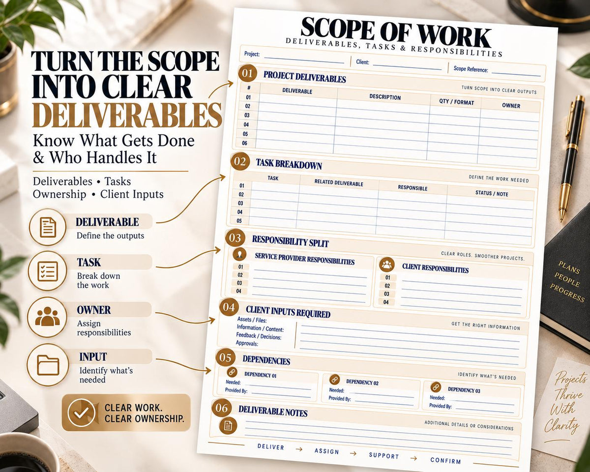 Multi-Page Scope of Work Template — image 4 of 10