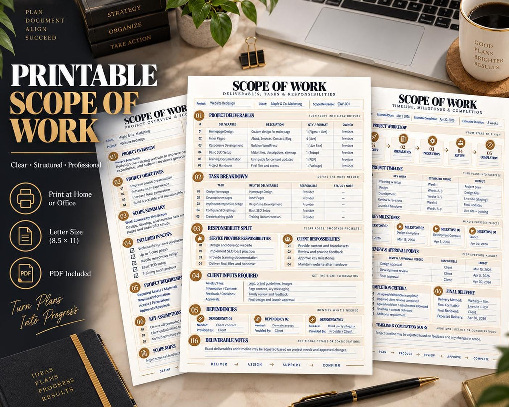 Multi-Page Scope of Work Template — image 7 of 10