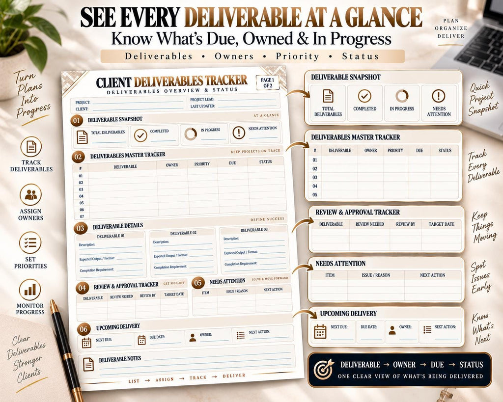 Multi-Page Client Deliverables Tracker — image 3 of 10