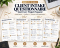 Preview of Multi-Page Client Intake Questionnaire digital Canva worksheet template