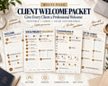 Preview of Multi-Page Client Welcome Packet digital Canva worksheet template