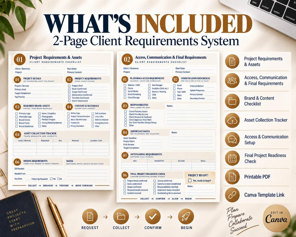 Multi-Page Client Requirements Checklist — image 10 of 10