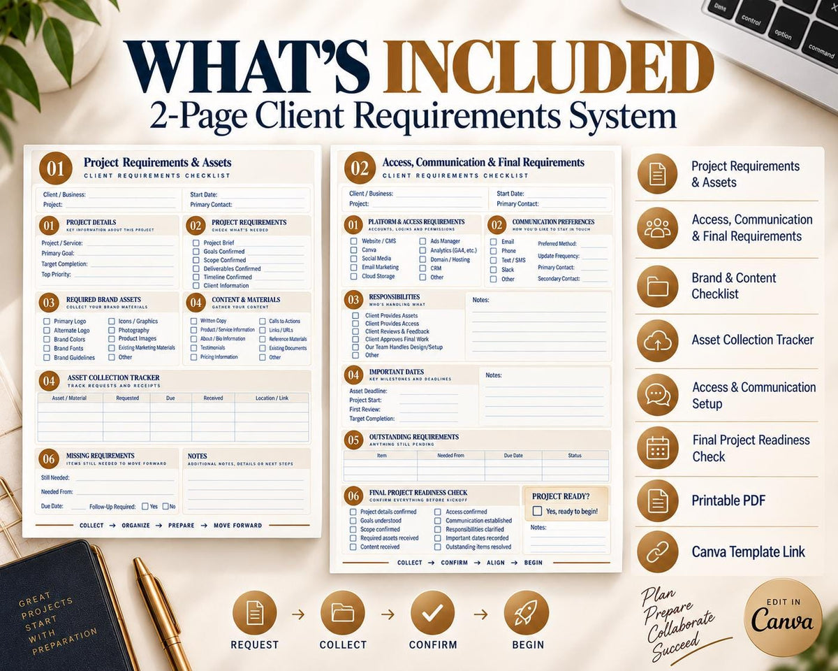 Multi-Page Client Requirements Checklist — image 10 of 10