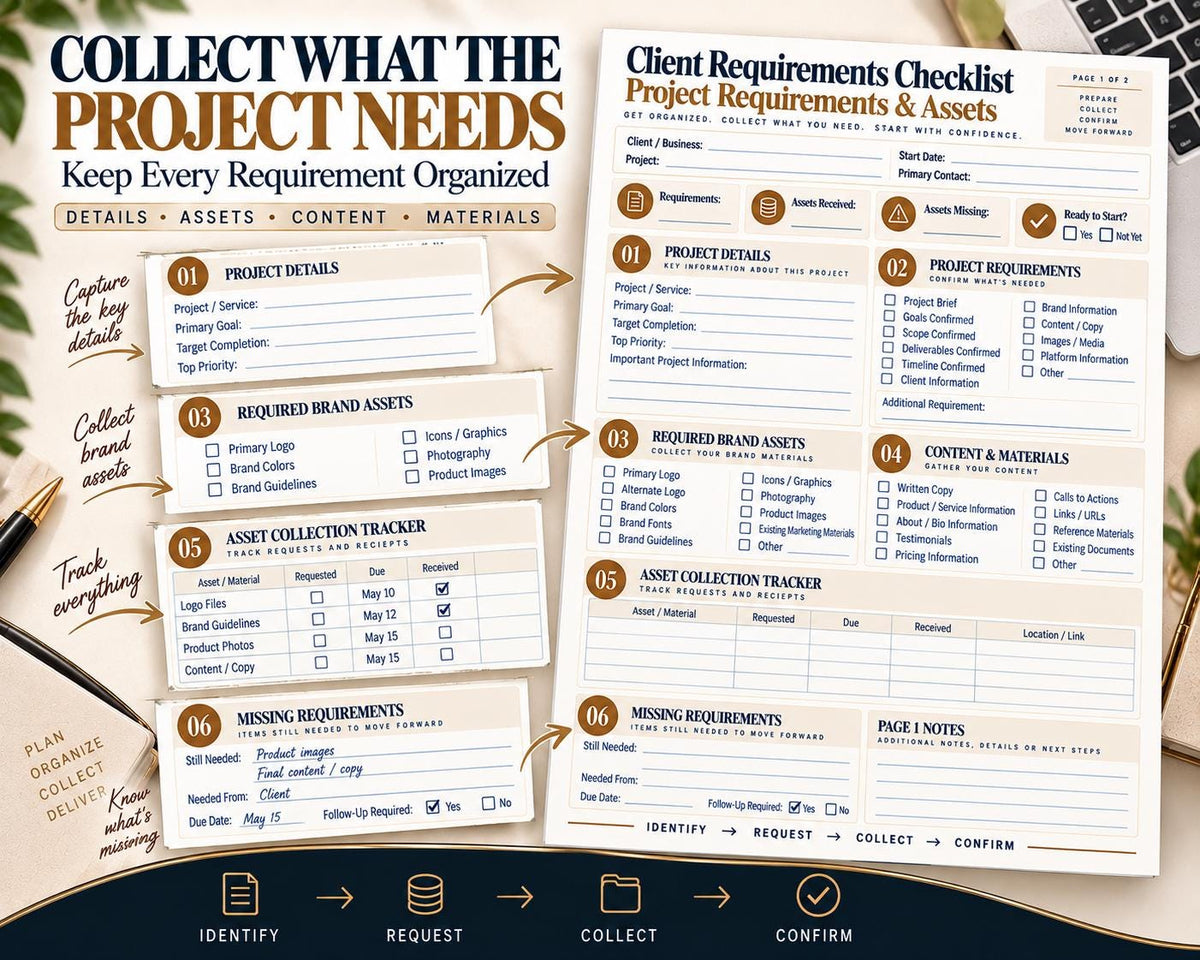 Multi-Page Client Requirements Checklist — image 3 of 10