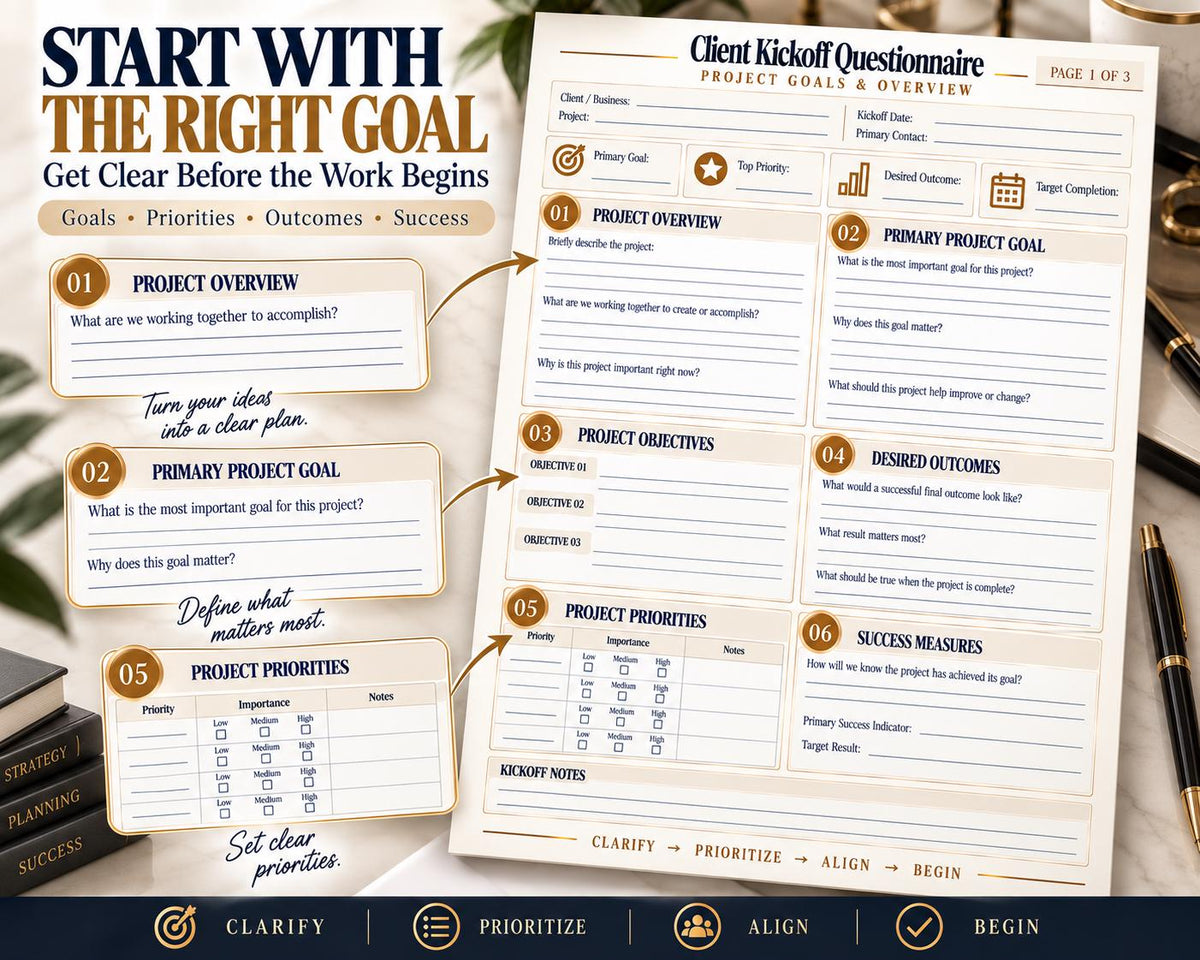 Multi-Page Client Kickoff Questionnaire — image 3 of 10