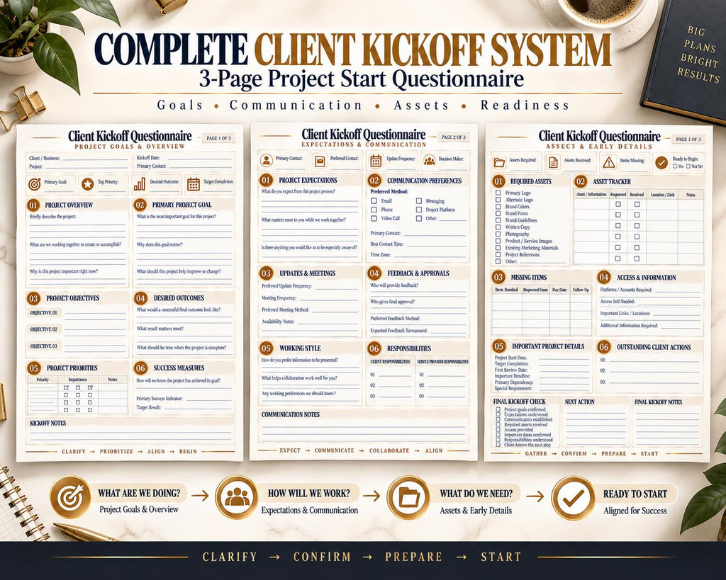 Multi-Page Client Kickoff Questionnaire — image 2 of 10
