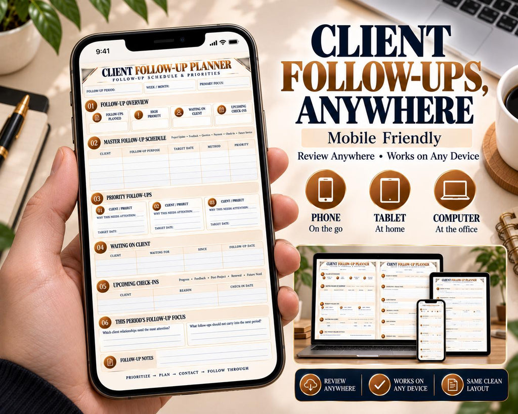 Multi-Page Client Follow-Up Planner — image 8 of 10