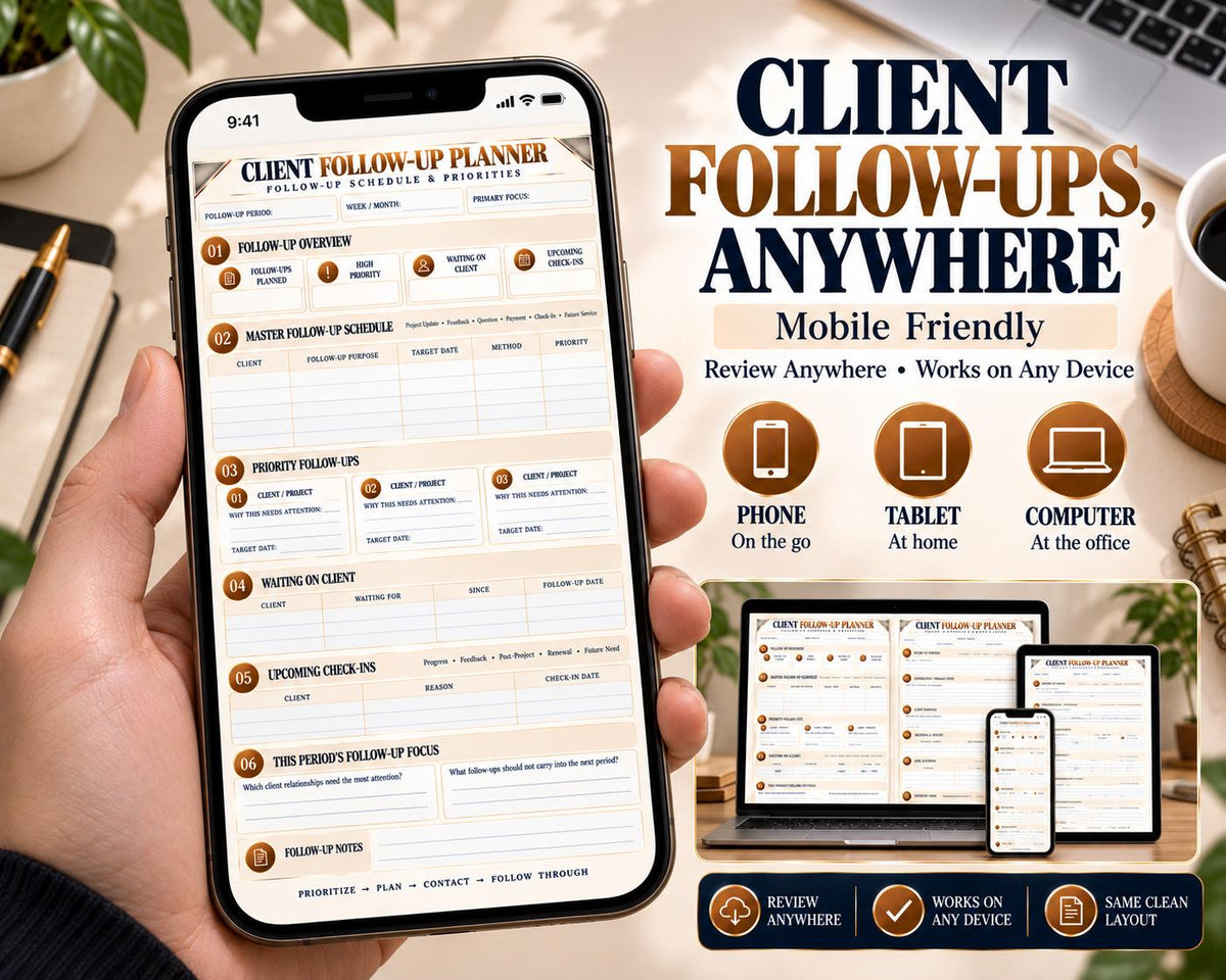 Multi-Page Client Follow-Up Planner — image 8 of 10