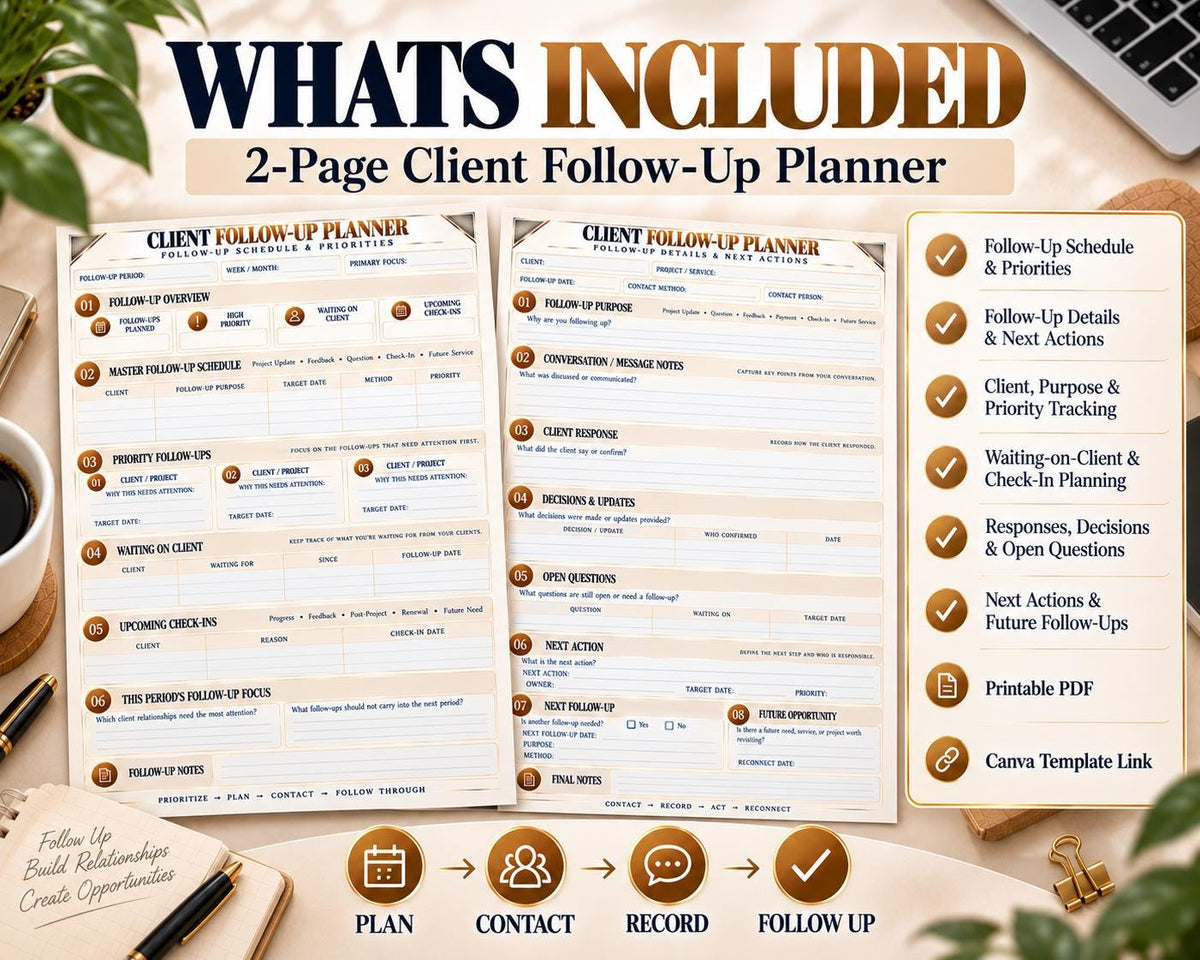 Multi-Page Client Follow-Up Planner — image 10 of 10