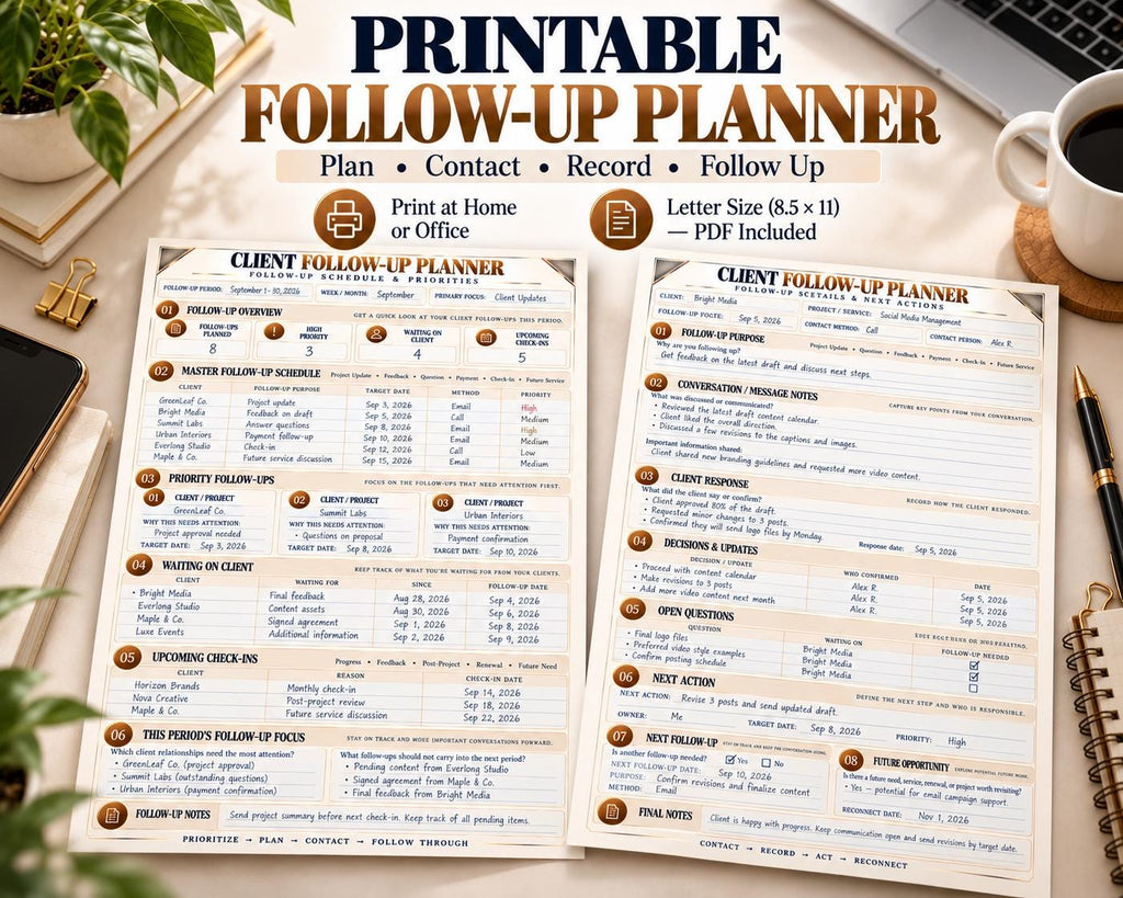 Multi-Page Client Follow-Up Planner — image 7 of 10