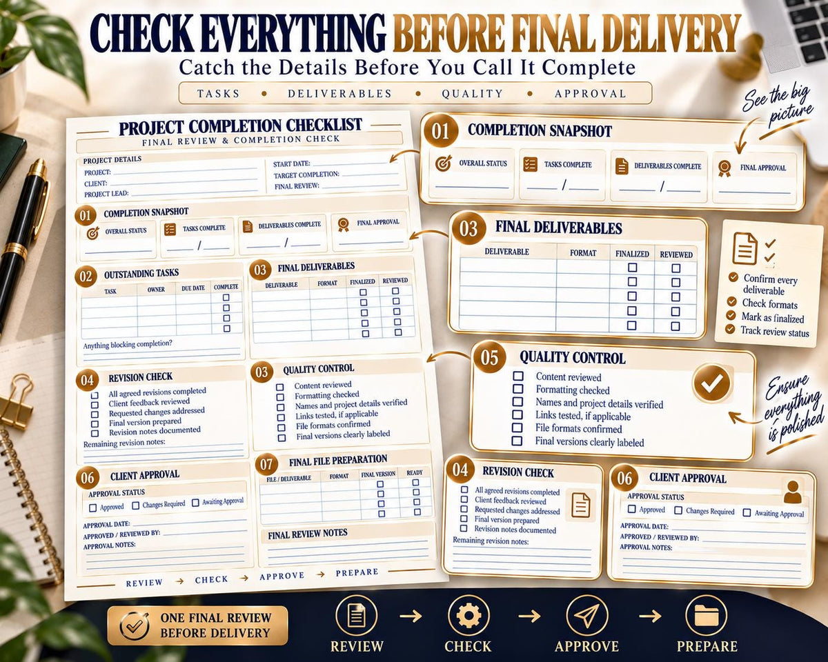 Multi-Page Project Completion Checklist — image 3 of 10