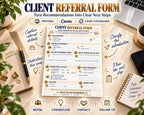 Preview of Client Referral Form digital Canva worksheet template