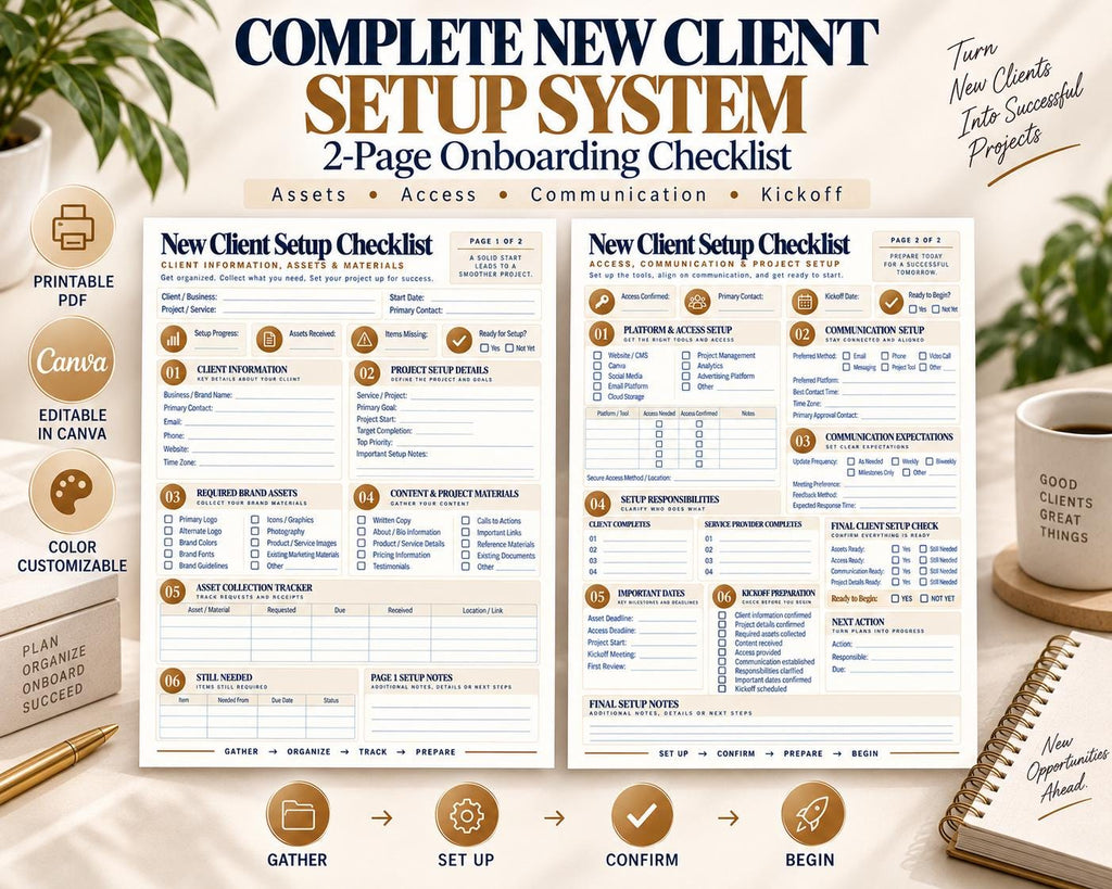 Multi-Page New Client Setup Checklist — image 2 of 10