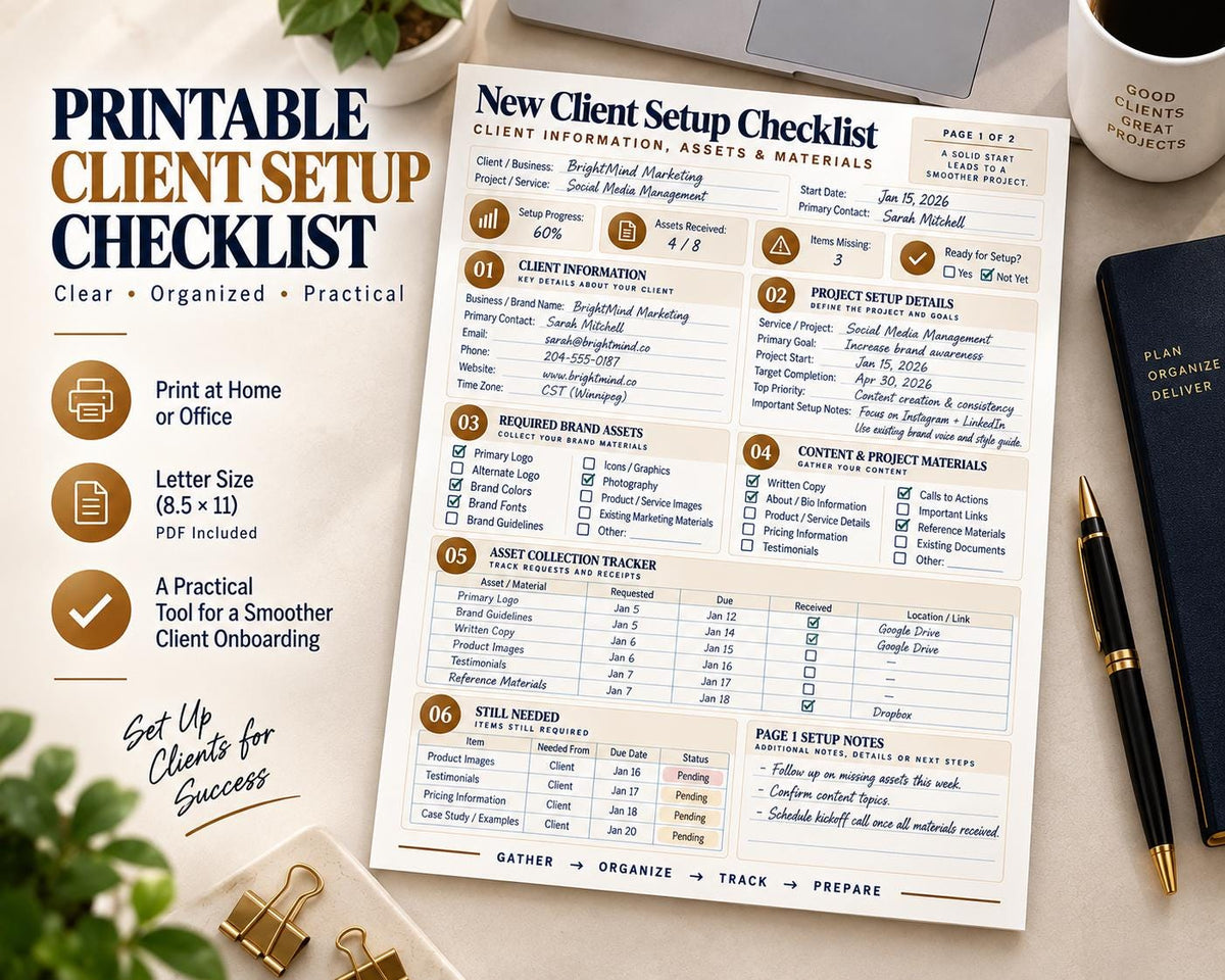Multi-Page New Client Setup Checklist — image 7 of 10