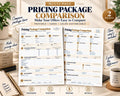 Preview of Multi-Page Pricing Package Comparison digital Canva worksheet template