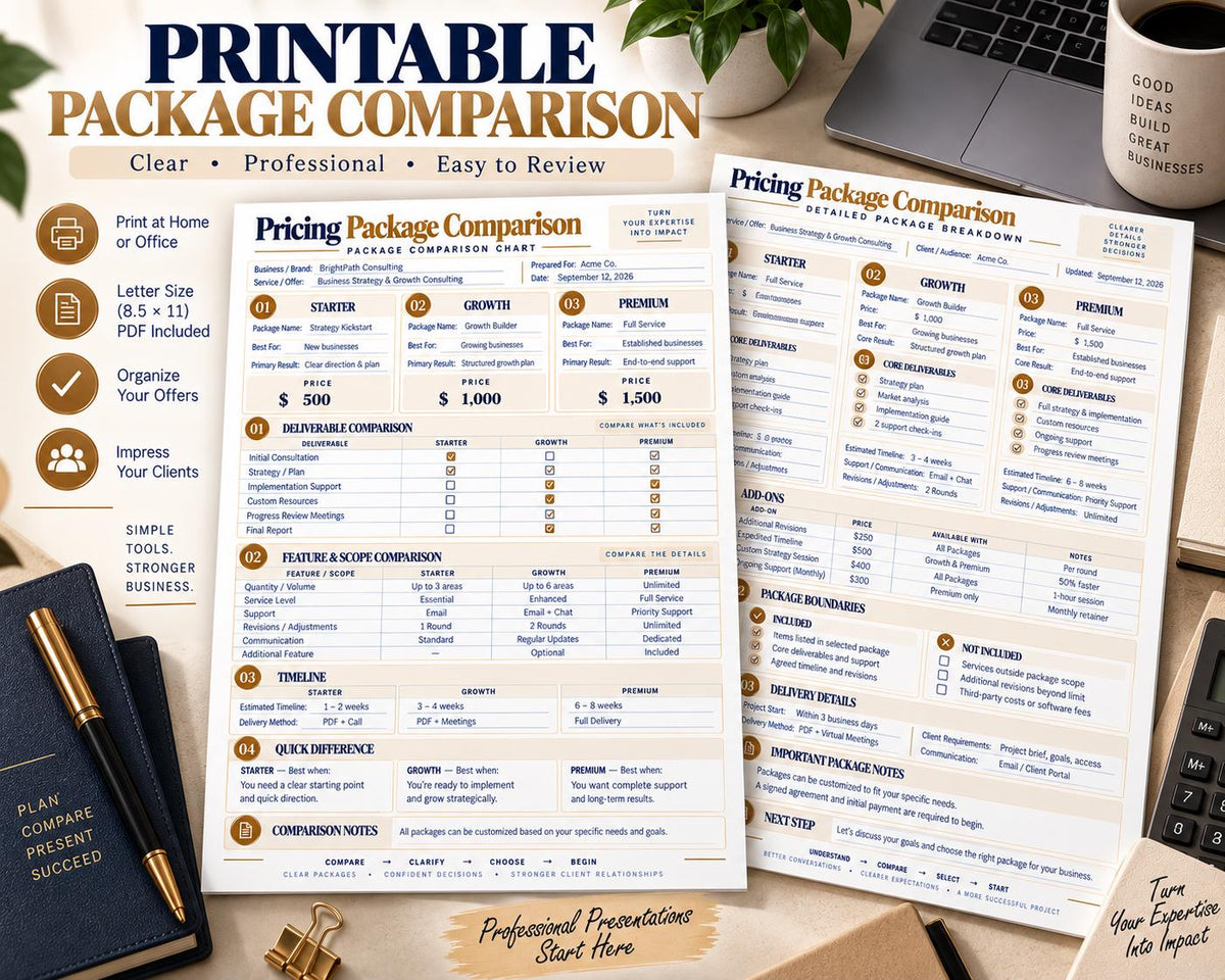 Multi-Page Pricing Package Comparison — image 7 of 10