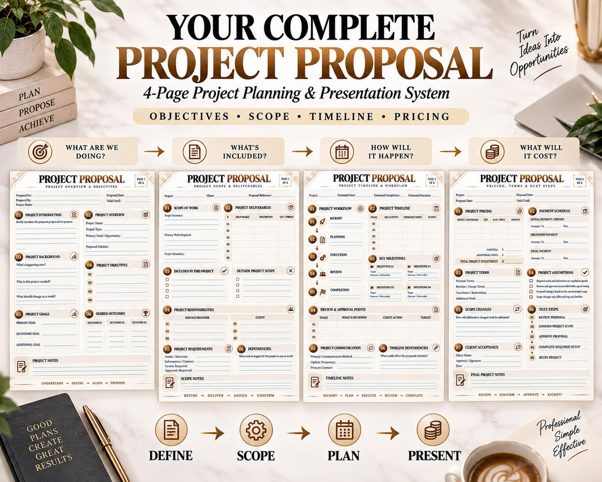Multi-Page Project Proposal Template — image 2 of 10