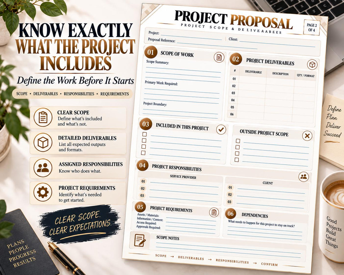 Multi-Page Project Proposal Template — image 4 of 10