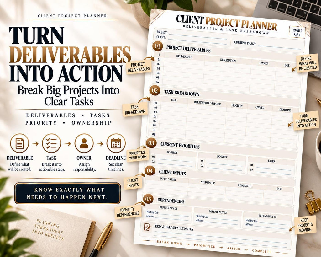 Multi-Page Client Project Planner — image 4 of 10