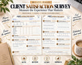 Preview of Multi-Page Client Satisfaction Survey digital Canva worksheet template