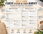 Preview of Multi-Page Client Satisfaction Survey digital Canva worksheet template