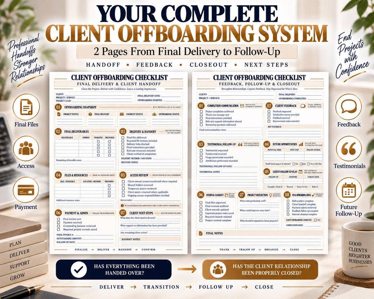Multi-Page Client Offboarding Checklist — image 2 of 10