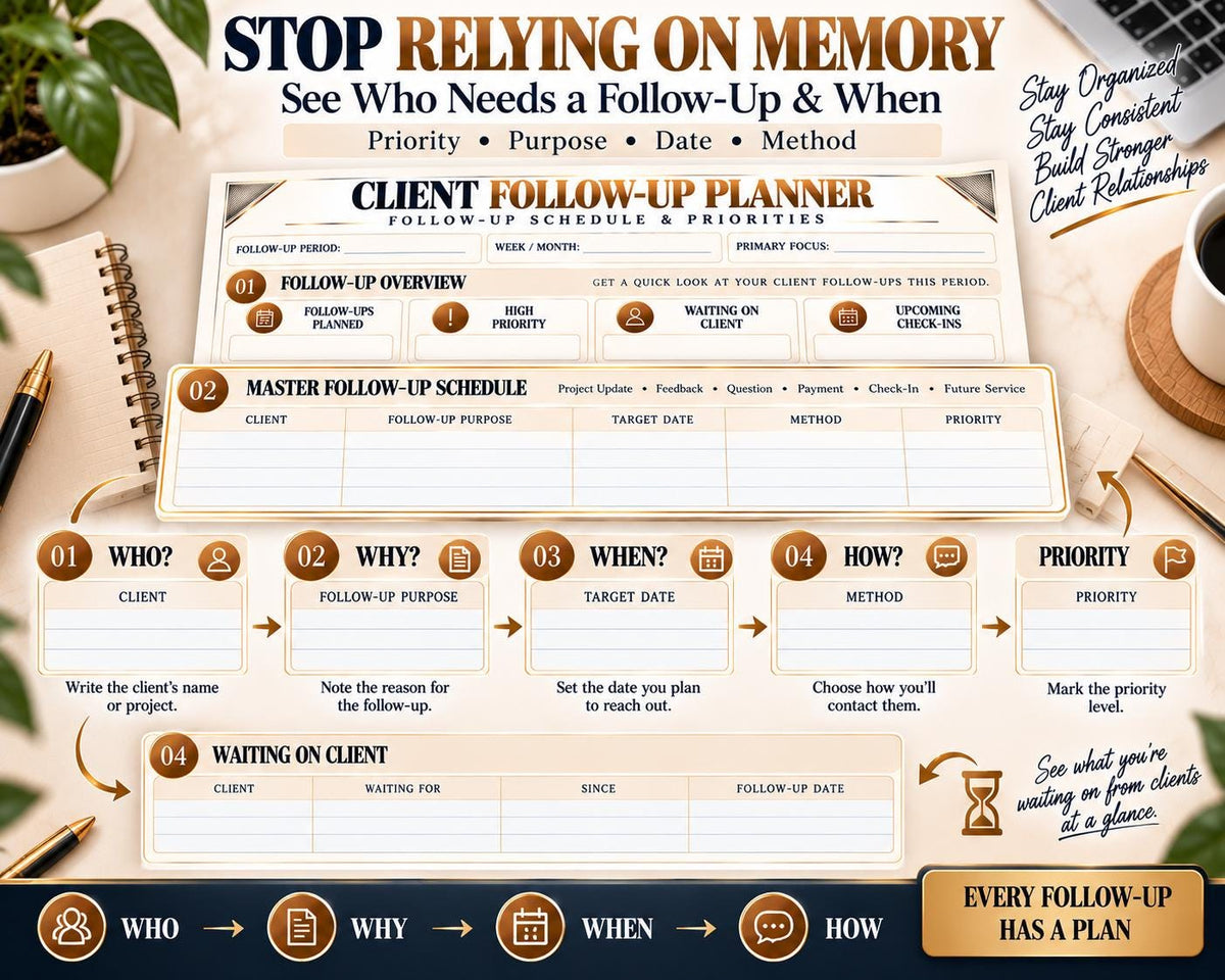 Multi-Page Client Follow-Up Planner — image 5 of 10