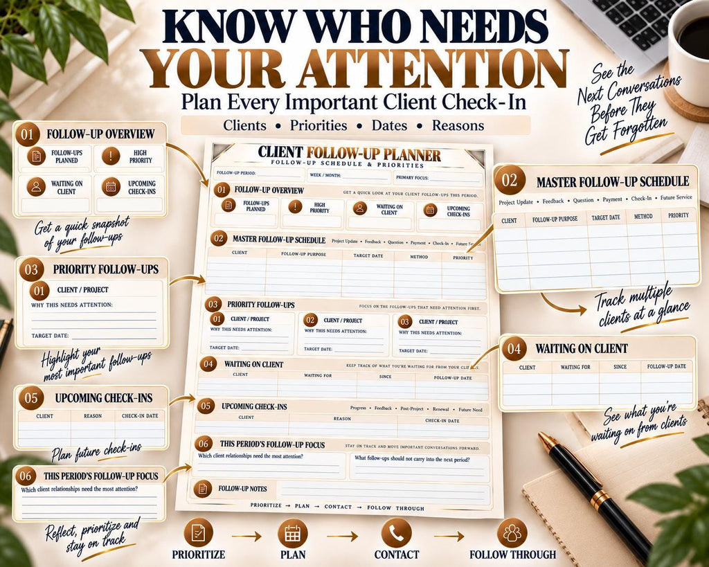 Multi-Page Client Follow-Up Planner — image 3 of 10