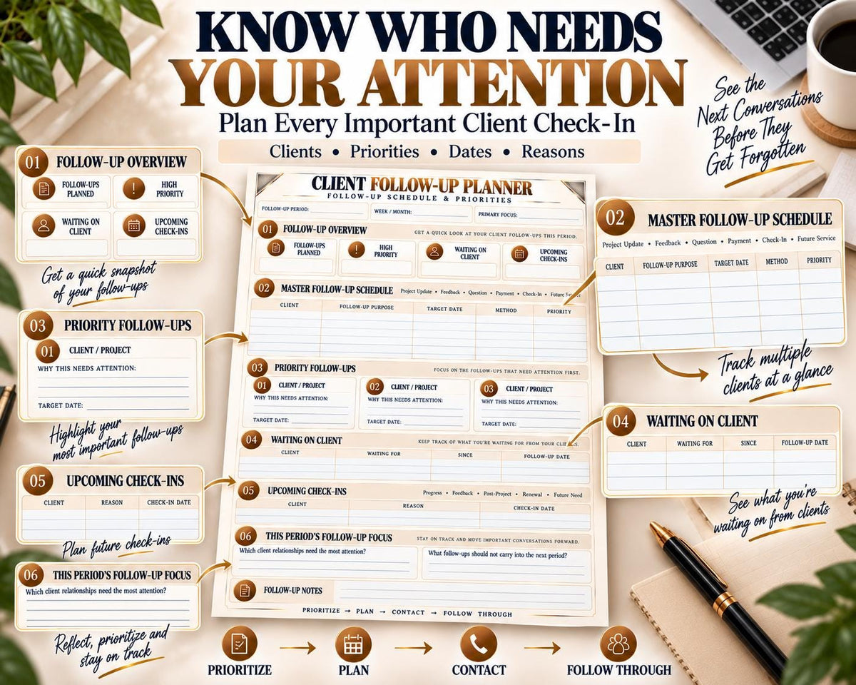 Multi-Page Client Follow-Up Planner — image 3 of 10