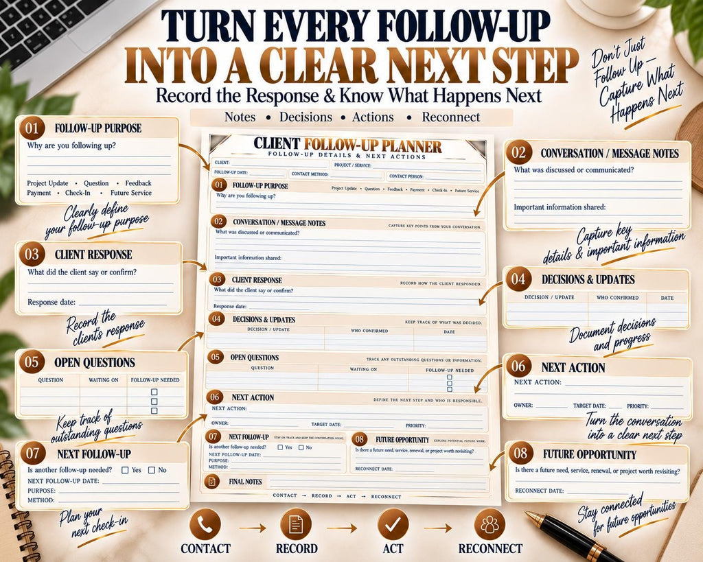Multi-Page Client Follow-Up Planner — image 4 of 10