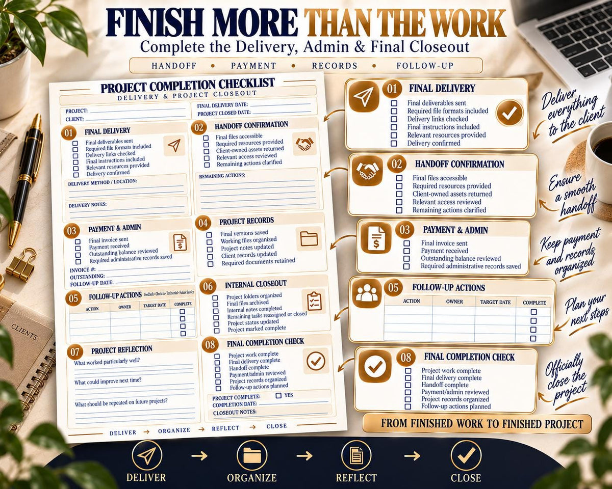 Multi-Page Project Completion Checklist — image 4 of 10